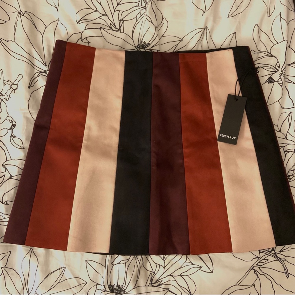 forever 21 color block mini skirt size L